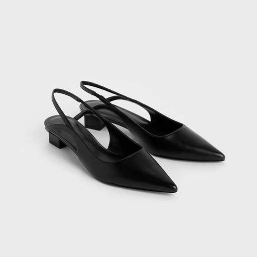 charleskeith.com, Charles & Keith Low Block Heel Patent Slingback Pumps