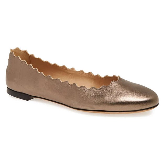 Chloé Lauren Scalloped Ballet Flat