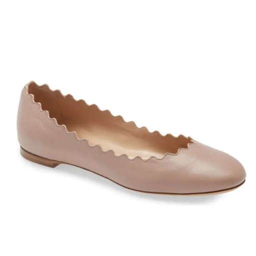 nordstrom.com, Chloé Lauren Scalloped Ballet Flat