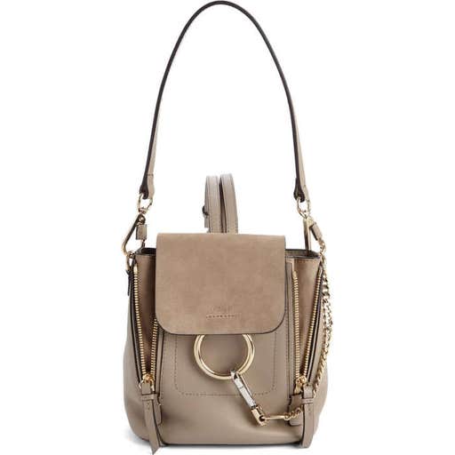 nordstrom.com, Chloé Mini Faye Leather & Suede Backpack