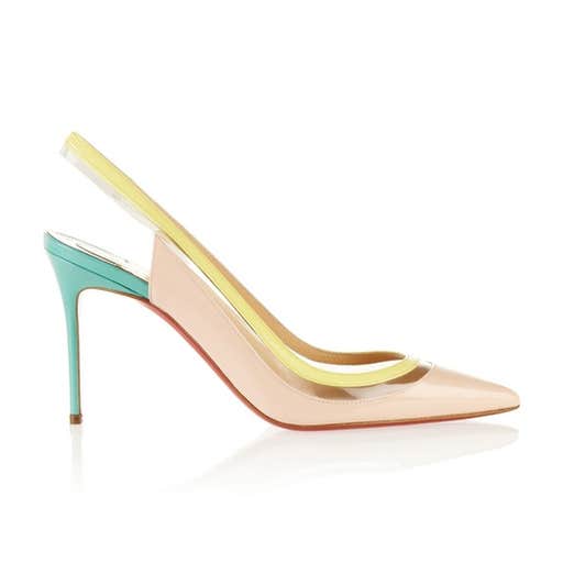 net-a-porter.com, CHRISTIAN LOUBOUTIN Paulina 85 patent-leather and PVC pumps
