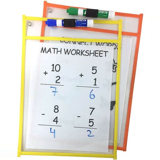 amazon.com, Clipco Dry Erase Pocket Sleeves
