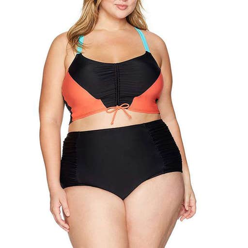 amazon.com, Coastal Blue Plus Size Bikini Top and Coastal Blue Plus Size Control Swimwear Bikini Bottom