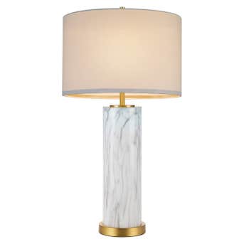 Cupcakes and Cashmere Marble Column Table Lamp