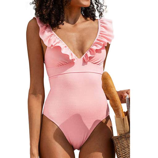 amazon.com, CUPSHE V Neck One Piece Swimsuit