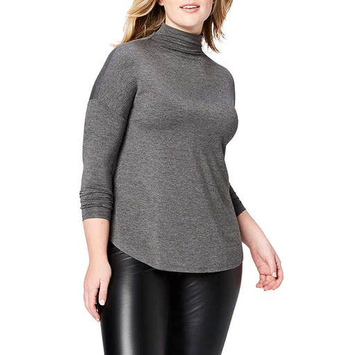 amazon.com, Daily Ritual Plus Size Jersey Long-Sleeve Turtle Neck Shirt