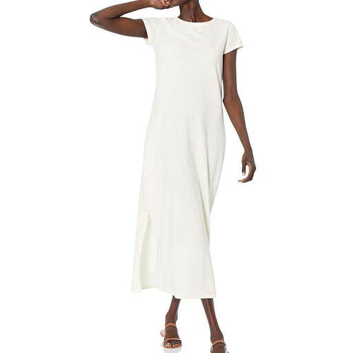 amazon.com, Daily Ritual Lived-In Cotton Relaxed-Fit Short-Sleeve Crewneck Maxi Dress