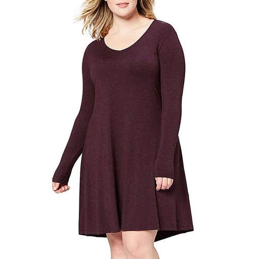 amazon.com, Daily Ritual Long-Sleeve V-Neck Dress