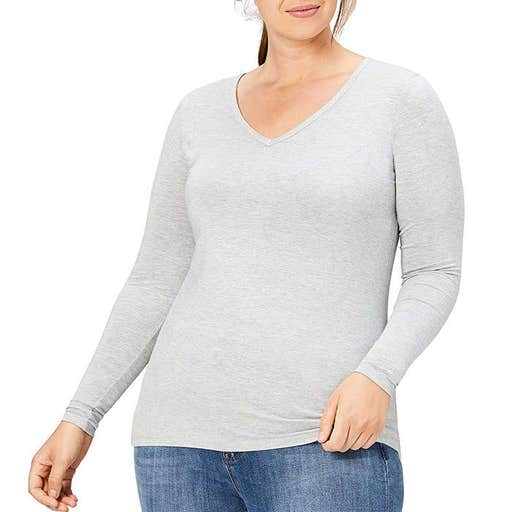 amazon.com, Daily Ritual Plus Size Jersey Long-Sleeve V-Neck