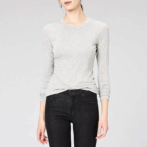 amazon.com, Daily Ritual Rib Knit Jersey Long-Sleeve Crew Neck Shirt
