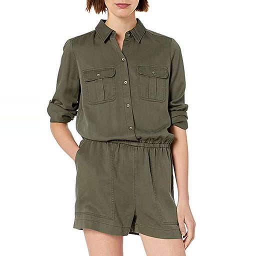 amazon.com, Daily Ritual Tencel Long-Sleeve Utility Romper