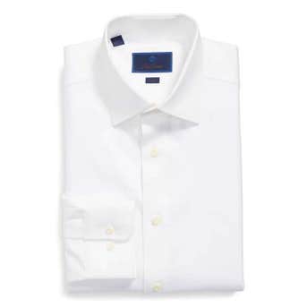 David Donahue Trim Fit Dress Shirt