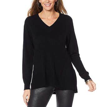 DG2 By Diane Gilman Lux Touch Boyfriend Sweater