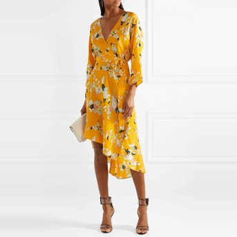 Diane Von Furstenberg Eloise Floral-Print Silk Wrap Dress
