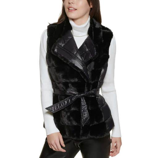 macys.com, DKNY Faux-Fur Puffer Vest