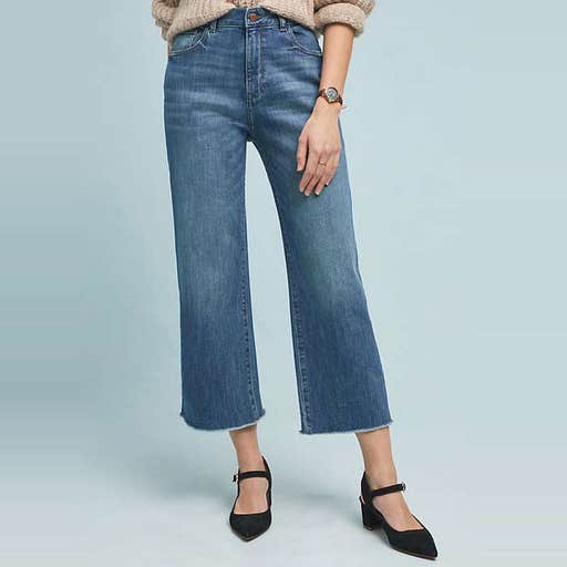 anthropologie.com, DL1961 Hepburn Ultra High-Rise Cropped Wide-Leg Jeans