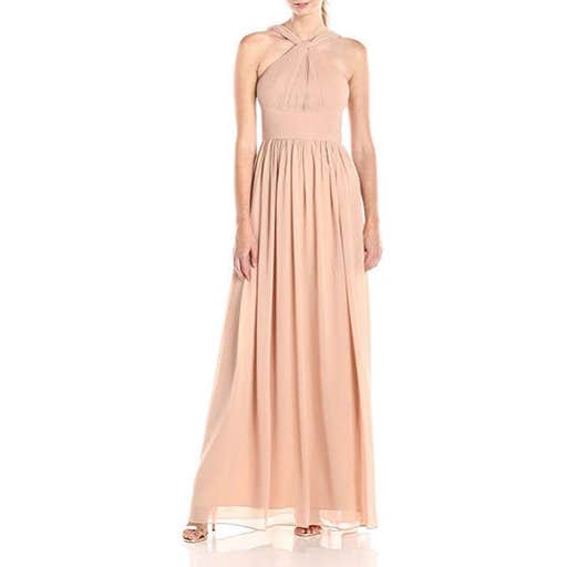 amazon.com, Donna Morgan Women's Halter Gathered Waist Gown
