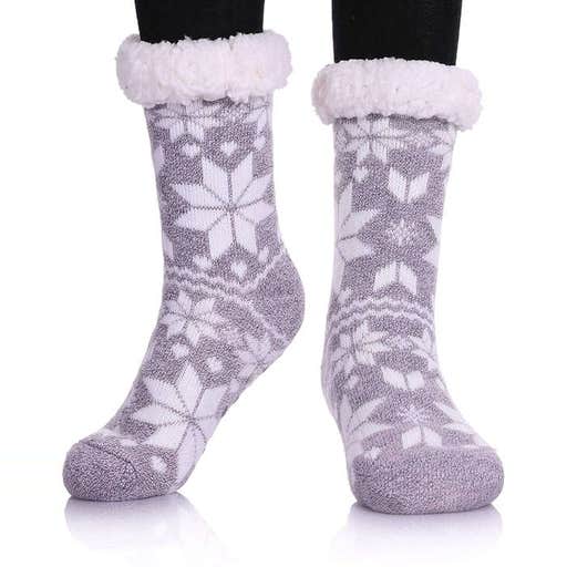 amazon.com, Dosoni Fleece Lining Knit Slipper Socks
