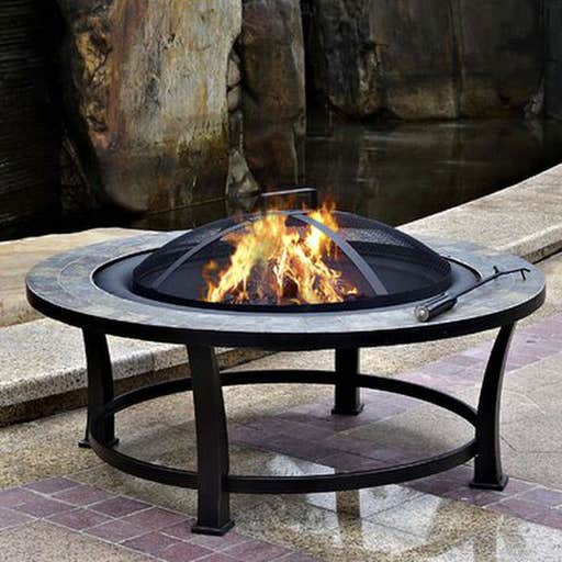 wayfair.com, Ebern Designs Staples Steel Wood Burning Fire Pit