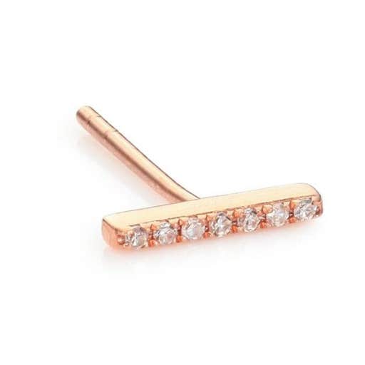 saksfifthavenue.com, EF Collection Diamond & 14K Rose Gold Single Bar Stud Earring
