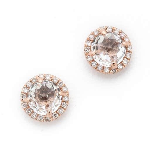shopbop.com, EF Collection Diamond White Topaz Stud Earrings