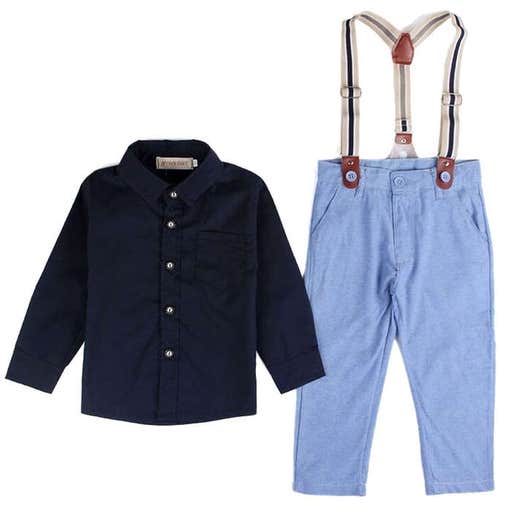 amazon.com, EGELEXY Baby Boy Long Sleeve T-Shirt Suspender Straps and Pants Clothing Set