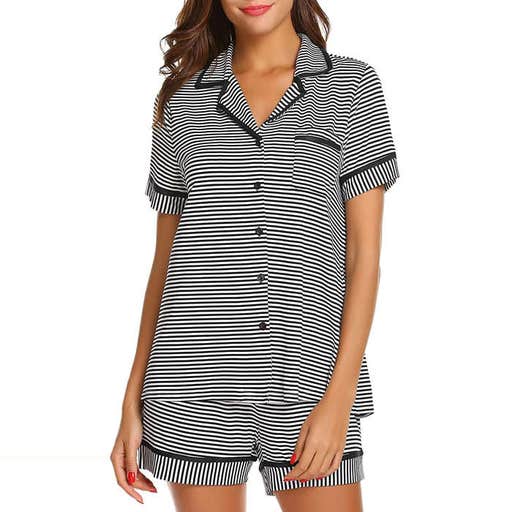 amazon.com, Ekouaer Soft Striped Short Sleeve Pajamas