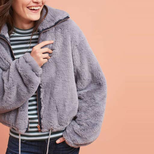 anthropologie.com, Elevenses Bristol Faux Fur Jacket