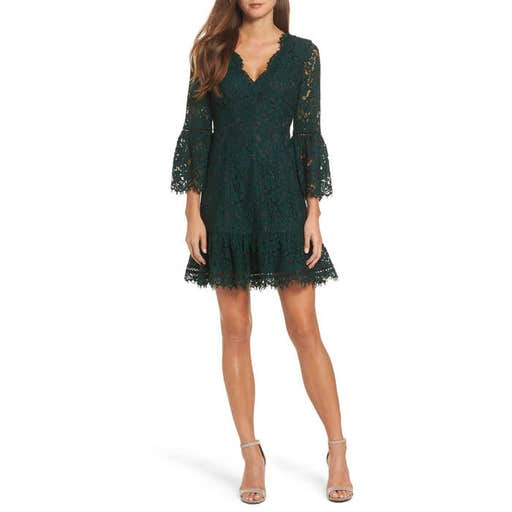 nordstrom.com, Eliza J Bell Sleeve Lace Cocktail Dress