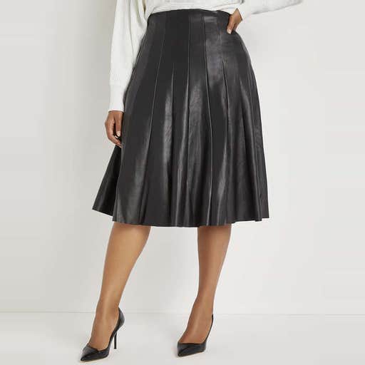 eloquii.com, Eloquii Faux Leather Trumpet Skirt