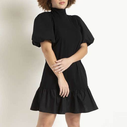eloquii.com, Eloquii T Neck Easy Dress With Flounce