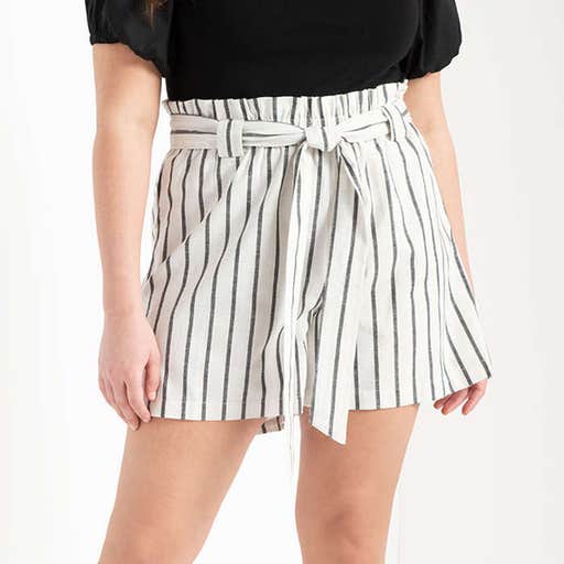 eloquii.com, Eloquii Tie Waist Linen Shorts