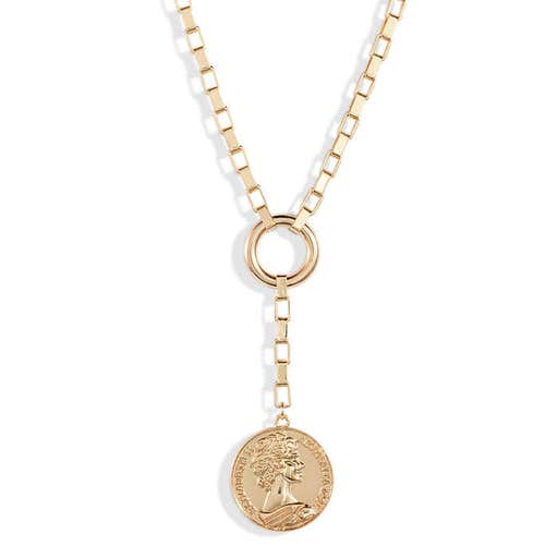 nordstrom.com, Ettika Large Coin Lariat Necklace