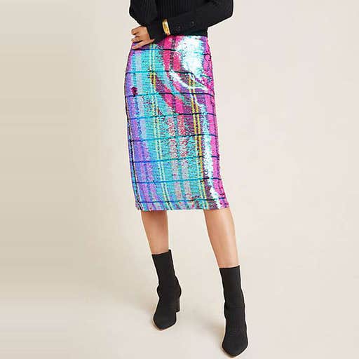 anthropologie.com, Eva Franco Dione Sequined Pencil Skirt