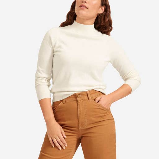 everlane.com, Everlane The Cashmere Raglan Mockneck