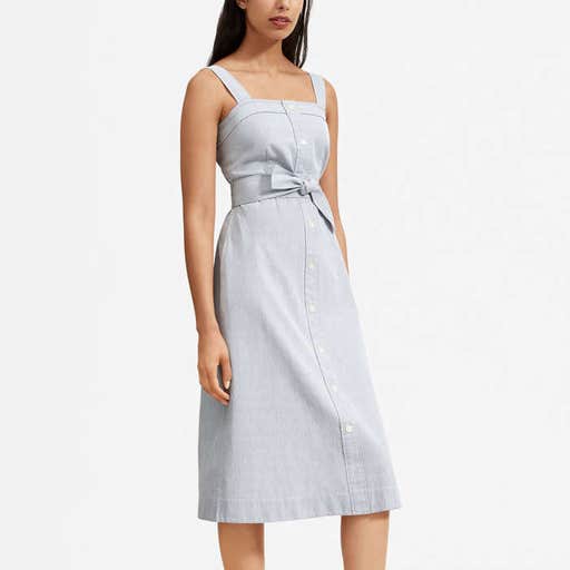everlane.com, Everlane The Cotton Weave Picnic Dress