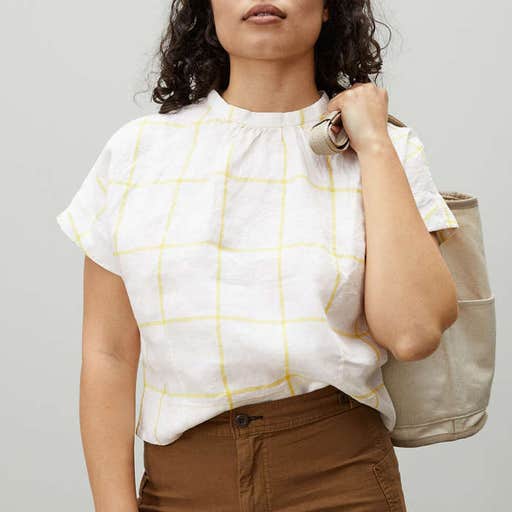 everlane.com, Everlane The Linen Drape Top