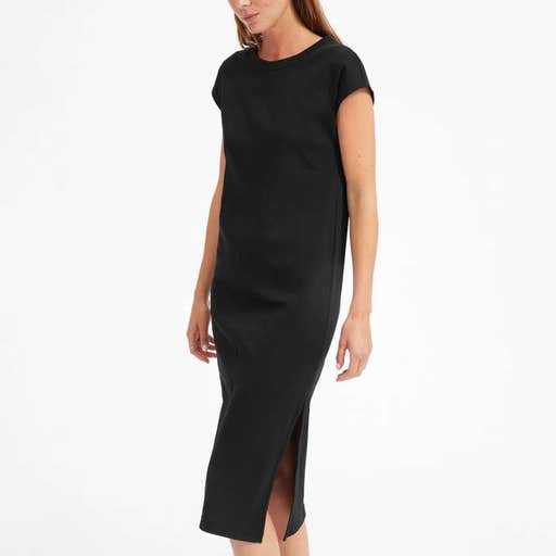 everlane.com, Everlane The Luxe Cotton Side-Slit Tee Dress