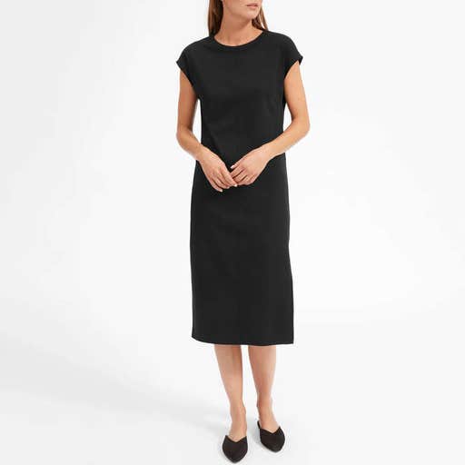 everlane.com, Everlane The Luxe Cotton Side-Slit Tee Dress