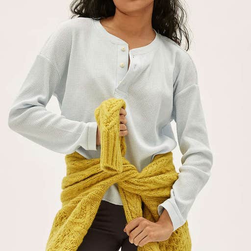everlane.com, Everlane The Organic Cotton Waffle Henley