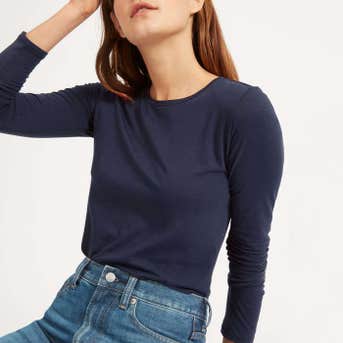 Everlane The Pima Stretch Long-Sleeve
