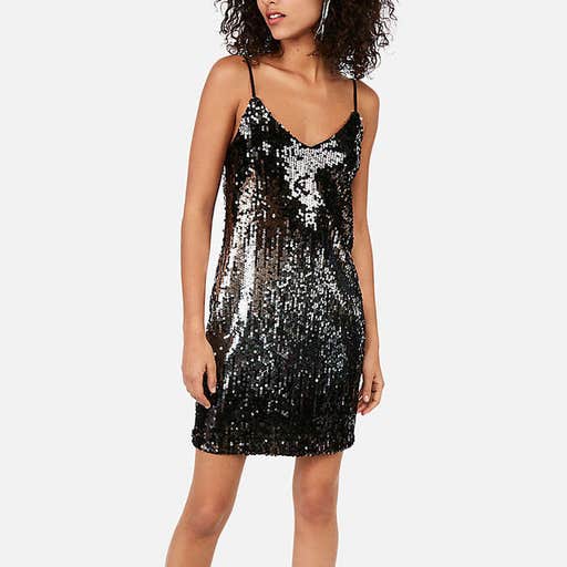 express.com, Express Gradient Sequin Cami Dress