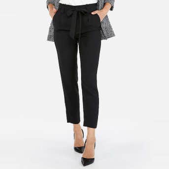 Express High Waisted Paperbag Ankle Pant