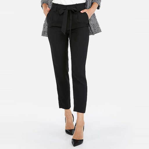 express.com, Express High Waisted Paperbag Ankle Pant