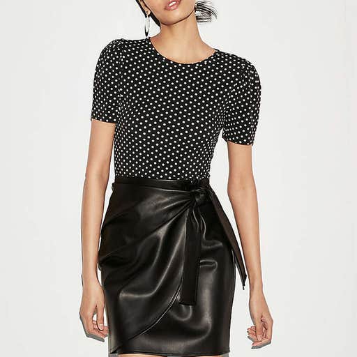express.com, Express Printed Puffed Short Sleeve Top