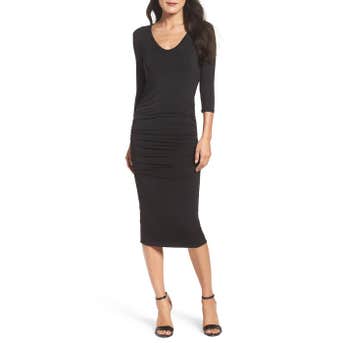 Felicity and Coco Shirred Midi Dress