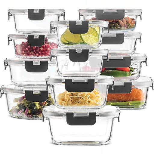 amazon.com, Fine Dine 24-Piece Superior Glass Food Storage Containers Set