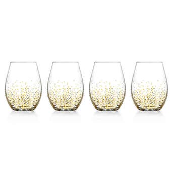 Fitz and Floyd Luster Stemless Glasses
