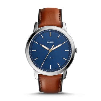 Fossil The Minimalist Slim Three Leather Watch