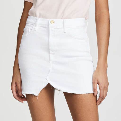 shopbop.com, Frame Le Slit Front Miniskirt In Blanc